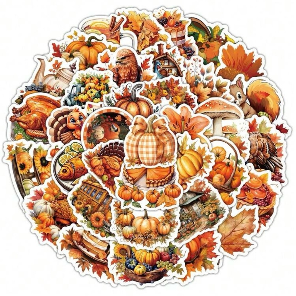 52 Autumn & Thanksgiving Sticker Set